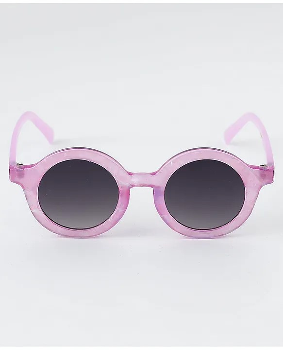 Babyhug Round Shaped Solid Coloured Sunglasses - Purple